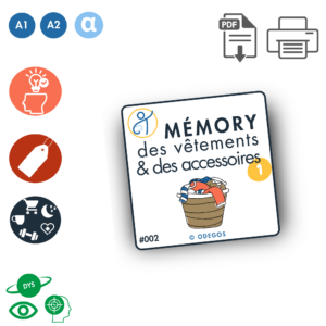 Mémory des Vêtements et des Accessoires